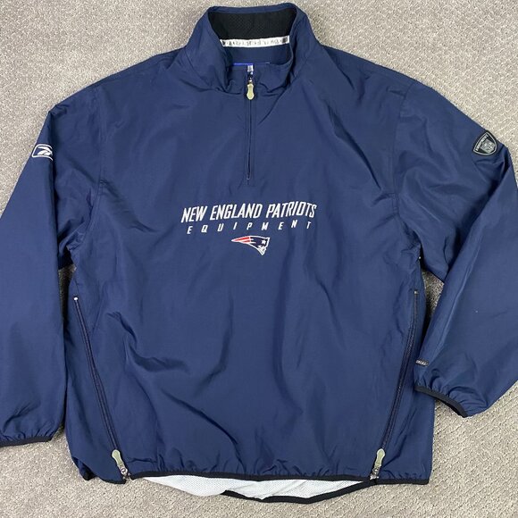 Reebok Other - Reebok New England Patriots Pullover Windbreaker Jacket Men's Large NFL 1/4 Zip